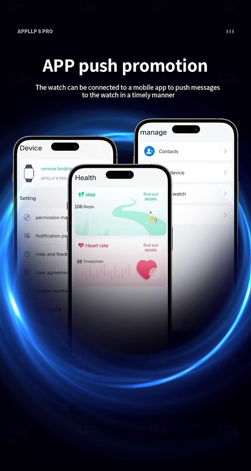 Relógio inteligente Lokmat Appllp 8 Pro de 1,85 polegadas com 4G LTE, pedômetro, lembrete de chamadas, monitor de sono, compatível com Android e iOS, unissex, GPS, chamadas em modo mãos-livres, controle de mídia, IPX-4, 52 mm. de 2026 por $171.99 –P11