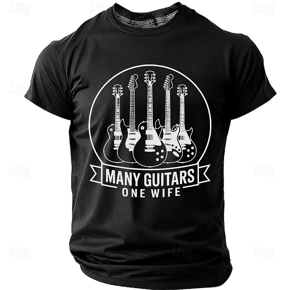 Festival musicale Per uomo Musica Divertente Chitarra Maglietta Manica Corta maglietta Stampa 3D Girocollo Camicia Moda Quotidiano Quotidiano Streetwear Blu Nero Rosso Estate Primavera Abbigliamento del 2026 a $21.99 –P1