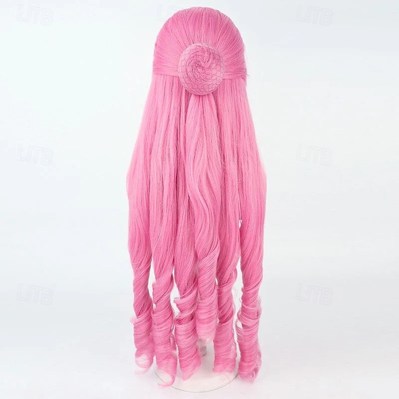 Ocean Adventurer Lang Rosa Twin Tail Parykk med Pannelugg til Cosplay-fest 2026 - $35.99 –P3