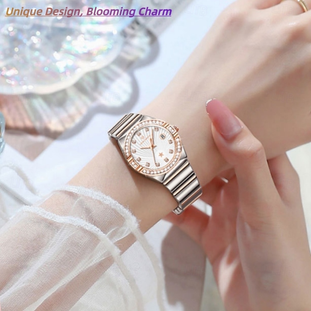 Ladies' Watches Are High-end Authentic Luxury Hot Selling Ladies' Quartz Watches with Artificial Rhinestone Inlay, The Best Gift Choice for Ladies' Birthdays, Holidays, and Anniversaries 2026 - $31.99 –P5