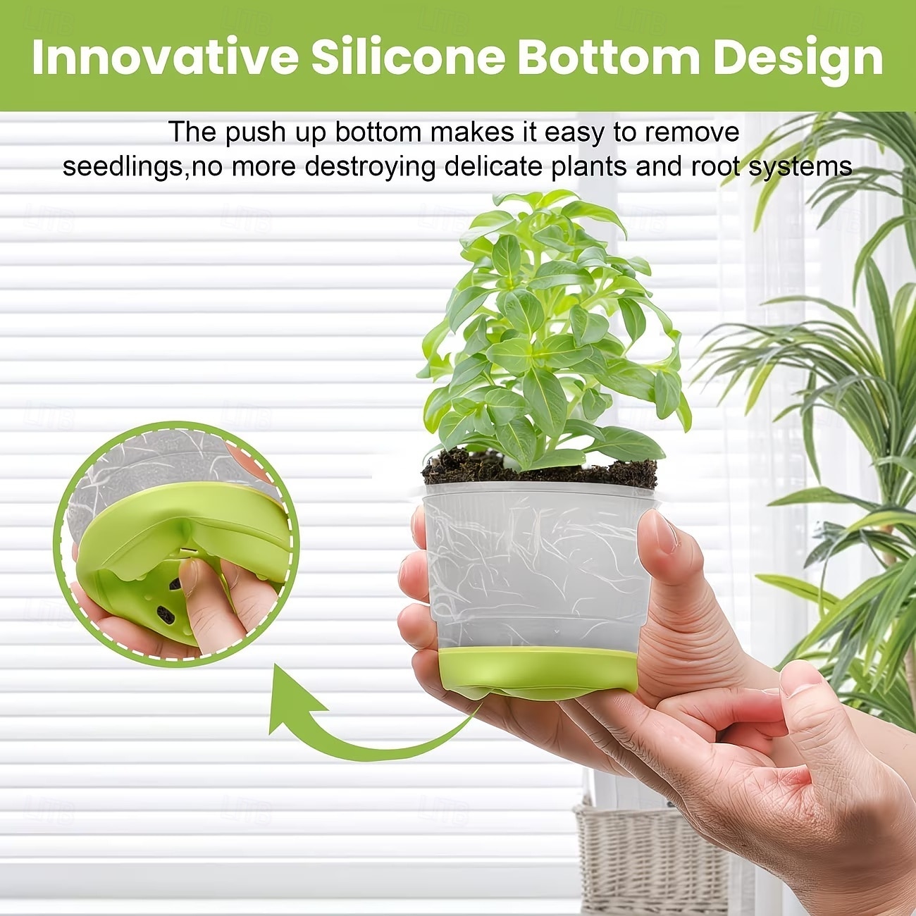 2026年 蓋付きスタータートレイと植物ラベル付きの4インチ苗カップ10個、透明な苗ポット、補強されたベース付きの再利用可能なプラスチック植木鉢、移植が簡単 &種まき  コレクション – $28.99 –P7