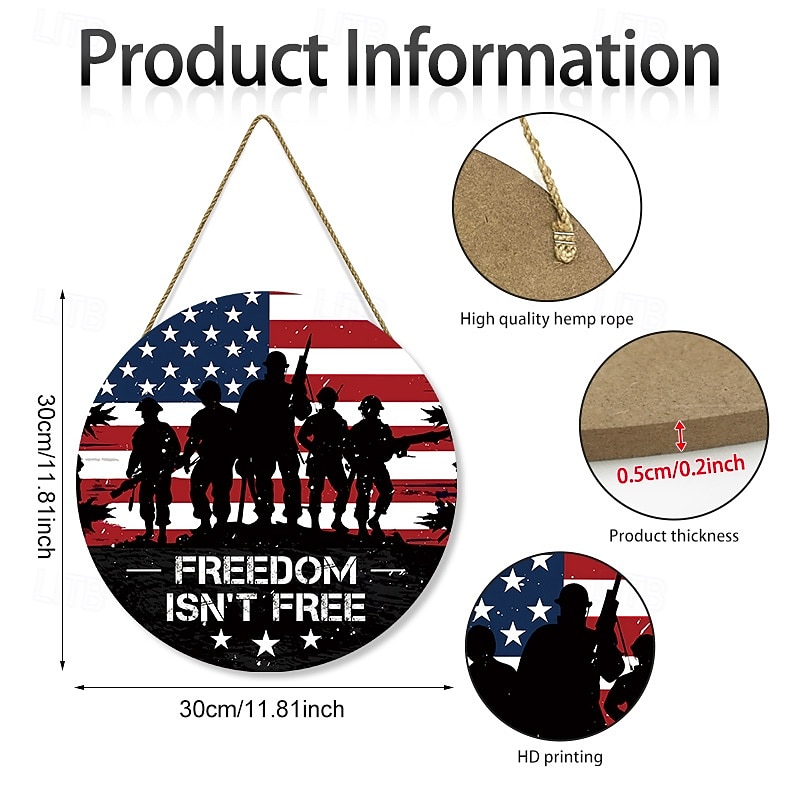 Plaque de porte américaine commémorative du 250e anniversaire, drapeau national américain patriotique du 4 juillet avec couronne « Nous le peuple », décoration murale en bois pour la fête de de 2026 ? $15.99 –P9