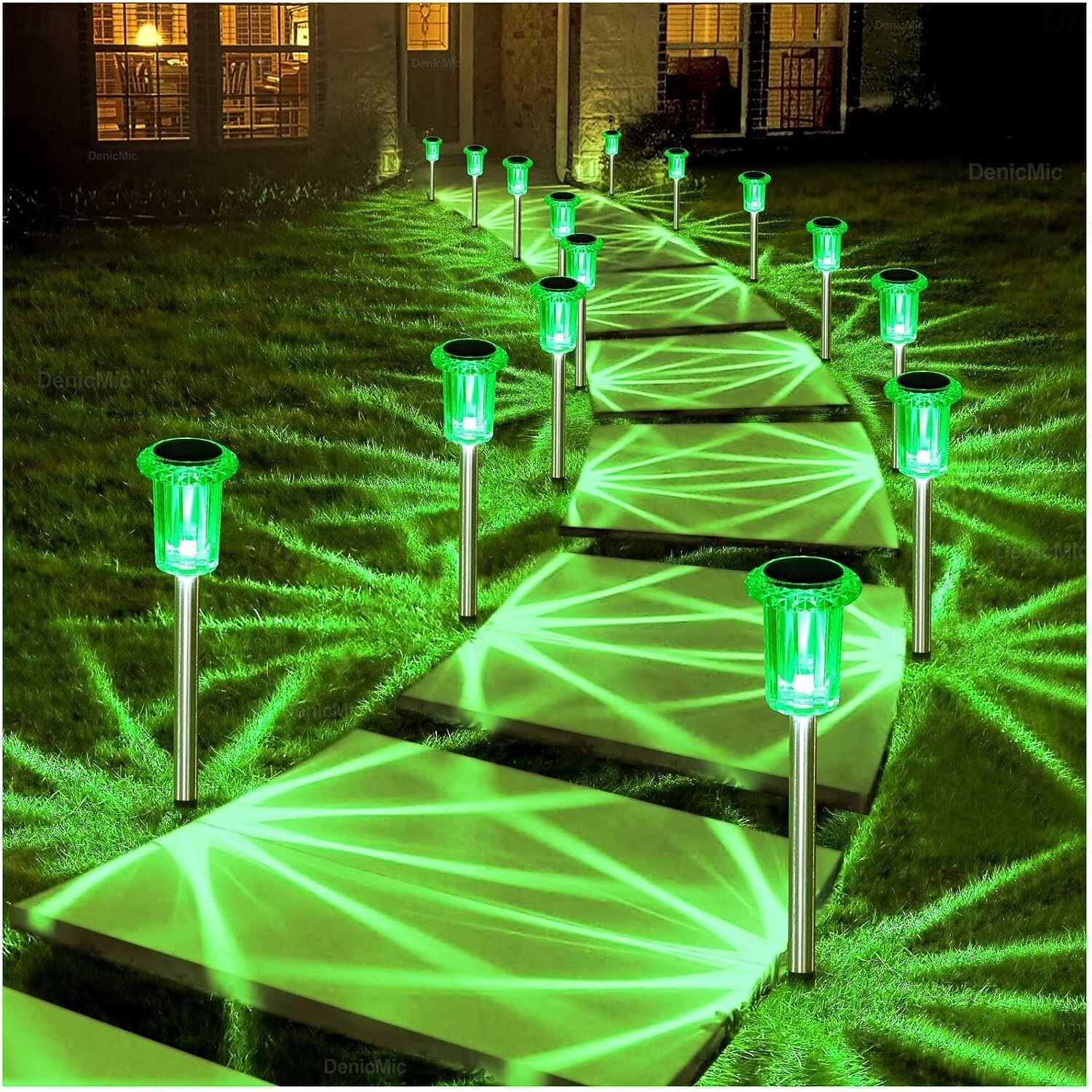 Solar Outdoor Lights, Solar Pathway Lights Outdoor Waterproof, Stainless Steel Stake Lighting for Garden Yard Path Walkway Driveway Patio Lawn Outside Decor,Color Changing 2026 - $35.99 –P3