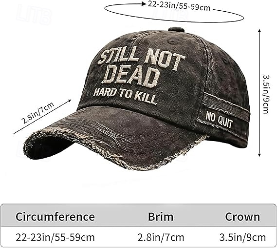 Cappellino da baseball Still Not Dead per uomo, cappello regolabile Hard to Kill, cappello da papà con umorismo vintage, cappello sportivo casual per esterni, cappello da baseball resistente in stile del 2026 a $21.99 –P9
