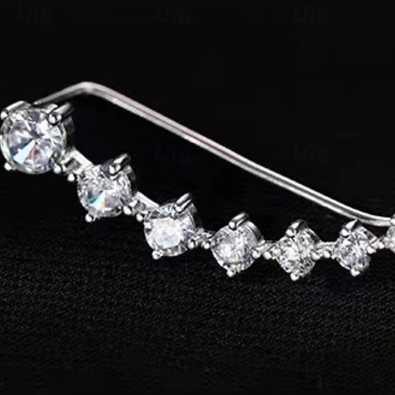 1 par Örhänge For Dam Dagligen Gata Silver Pärlor Diamant 2026 - $2.49 –P9