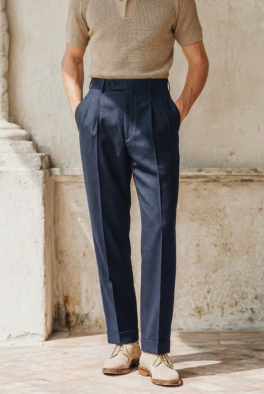 Men's Cotton Linen Dress Pants Casual Pants Business Office Formal ...