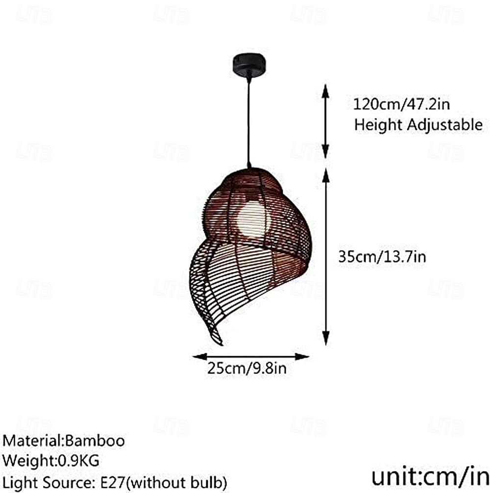25 cm Design di Lanterna a Sospensione Lampada a sospensione Rattan Finiture Verniciate Moderno 110-120V 220-240V del 2026 a $122.99 –P2