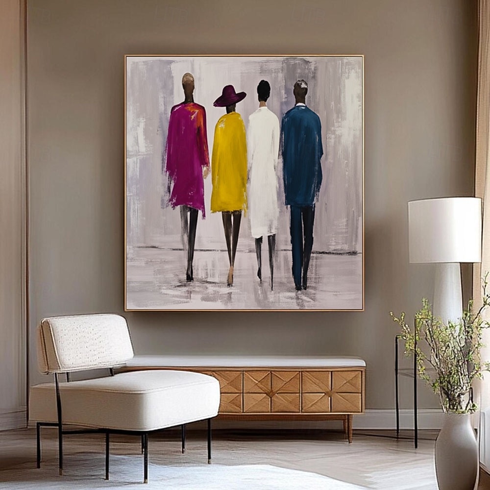 Hand Painted firgure Oil Paintings People Walking On The Street Painting 100% Hand Painted Oil Painting On Canvas Classic Wall Art For Living Room Decor 2026 - $91.99 –P2
