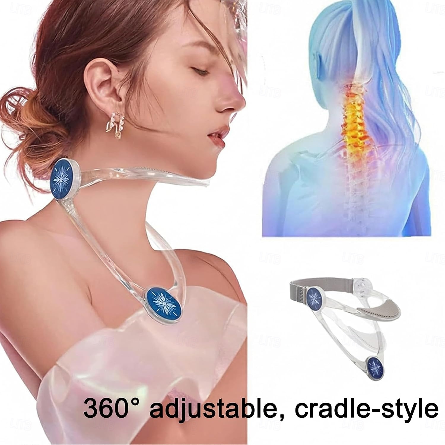 Collare cervicale regolabile a 360° - supporto per il collo con distensore cervicale | collare cervicale in plastica per correggere la postura della testa in avanti e alleviare il dolore al collo del 2026 a $25.99 –P5