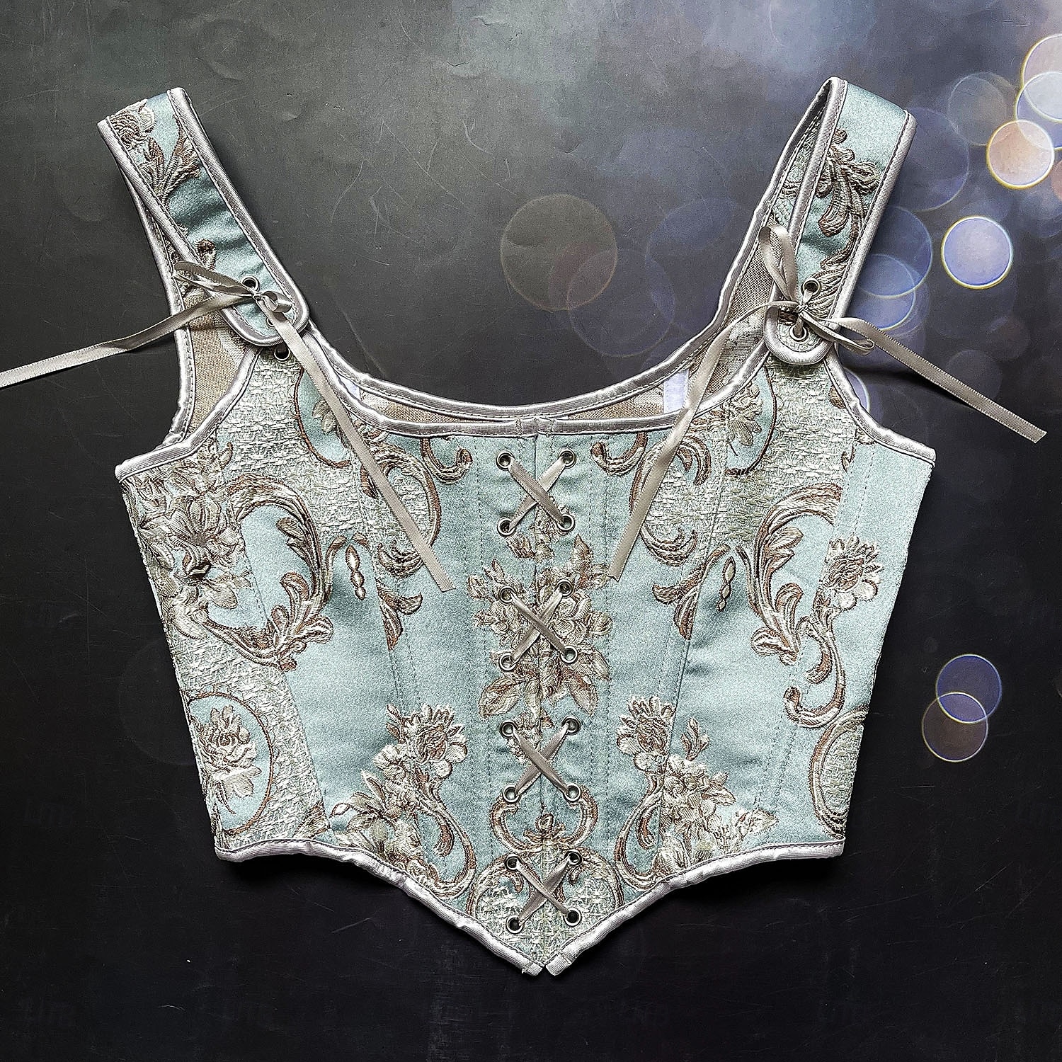 Medieval Renascentist Cottagecore Corset Corsaj Viching Țăran Cu Șiret Costume de fancy Pentru femei Celtic Fantezie Halloween Carnaval Performanță LARP Ren Faire Adulți Corset Corsaj 2026 - $38.99 –P4