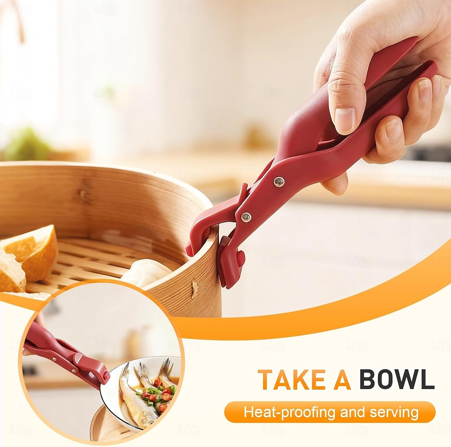 2pcs Heavy-Duty Anti-Scald Clips, Non-Slip Kitchen Bowl/Pot/Tray Clips for Oven,Grill - One-Handed Operation,with Non-Slip Base 2026 - Kč231 –P3