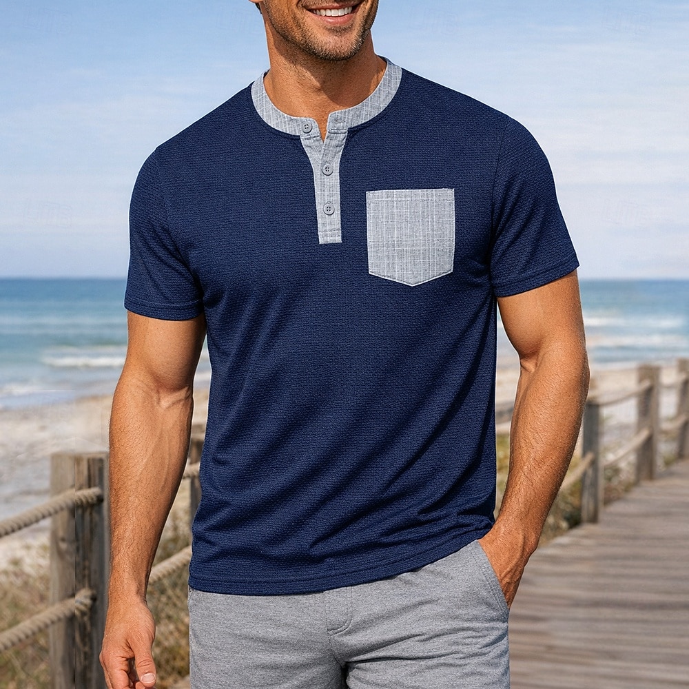 Per uomo Blocco di colori T-shirt da corsa Maglia a compressione Maglia atletica Sport in alto Estate Tasche Manica Corta Traspirante Allenamento in Palestra Corsa Jogging Fitness Nero Rosso Blu del 2026 a $15.49 –P3