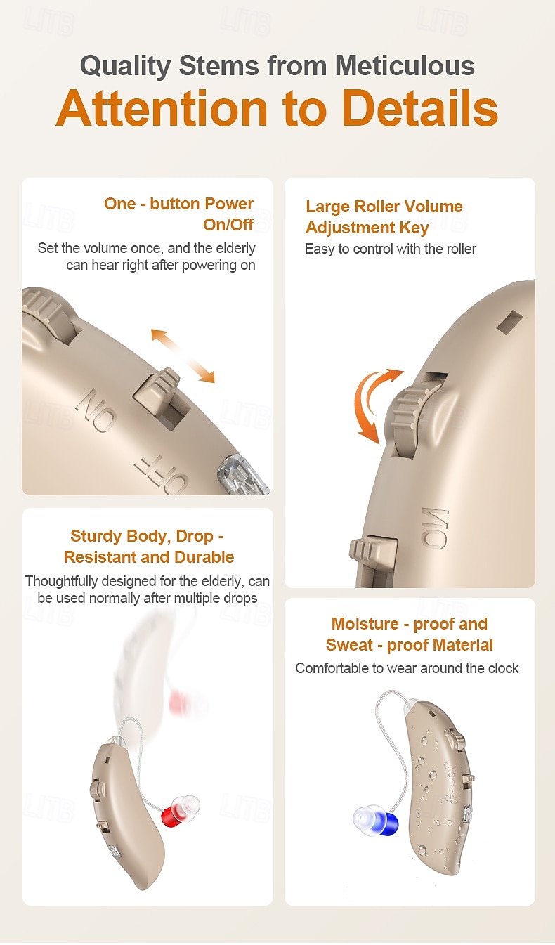 Digital Hearing Aids for Seniors ,Personal Hearing Enhancement Behind-The-Ear Aid  Sound Amplifier, Rechargeable Digital Hearing Amplifier with All-Day Battery Life 2026 - $95.99 –P3