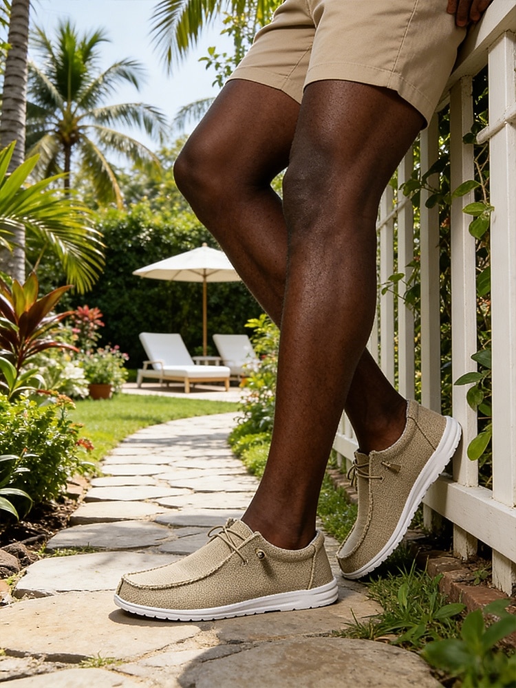Men's Canvas Outdoor Resort Shoes – Comfortable Slip-On Loafers for Travel, Walking and Casual Resort Wear 2026 - $42.99 –P3