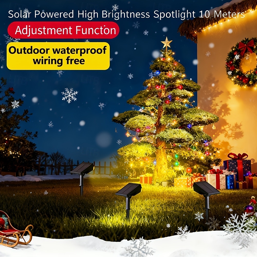 4 Pcs Outdoor Solar Spotlights, IP65 Waterproof, 7 LED Beads, Dusk-to-Dawn Sensor, Decorative LED Spotlight for Garden, Patio, Yard, Lawn, Pathway, Landscape Lighting 2026 - $39.99 –P6