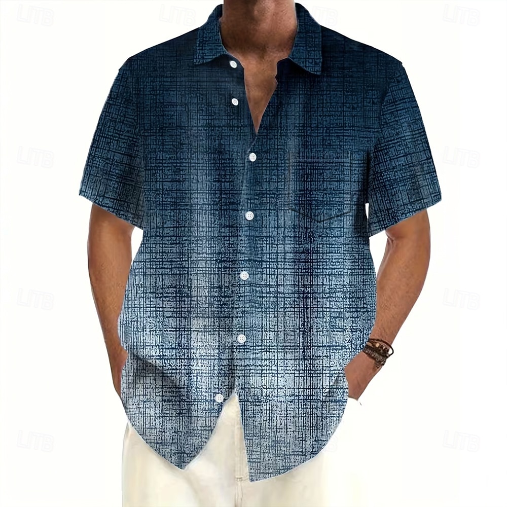 Per uomo Colore sfumato Arte astratta Camicia Camicia Estiva Camicia con Bottoni Manica Corta Moda Casual All'aperto Vacanza Abbigliamento Quotidiano Estate Primavera Collo ripiegato Stampa 3D del 2026 a $25.99 –P1