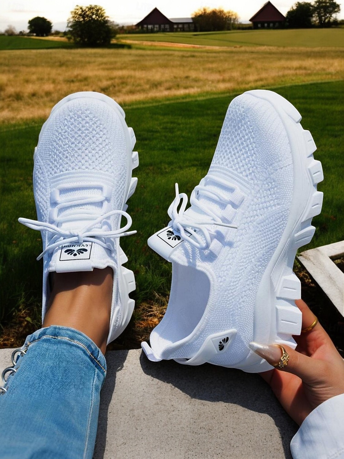 Женские дышащие прогулочные туфли цвета хаки — легкие удобные кроссовки на шнуровке для путешествий и повседневной носки. 2026 - $29.99 –P1