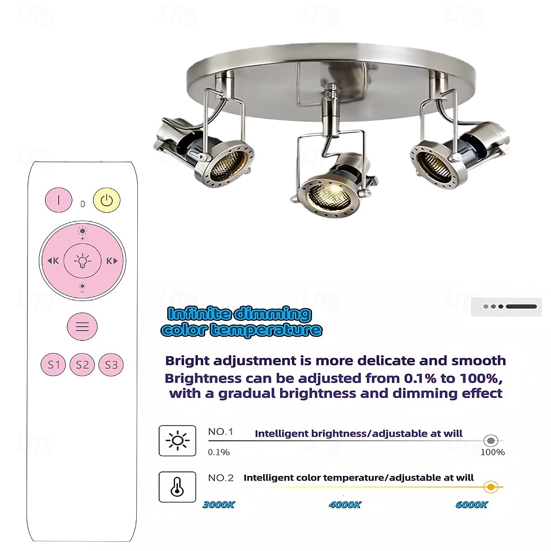 10 cm Regulável Luzes de Tecto Metal Estilo Artístico Galvanizar Artistíco 110-120V 220-240V de 2026 por $80.99 –P10