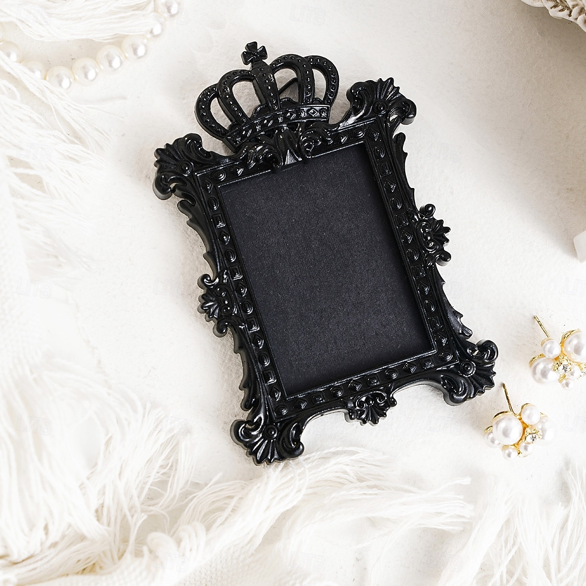 Vintage Black Resin Decorative Frame, Handmade Hand-Painted Ornate Wall Hanging Frame for DIY Wall Decor, Photo Display Frame, Home Wall Decoration Prop for Parties, Festivals 2026 - $21.99 –P9
