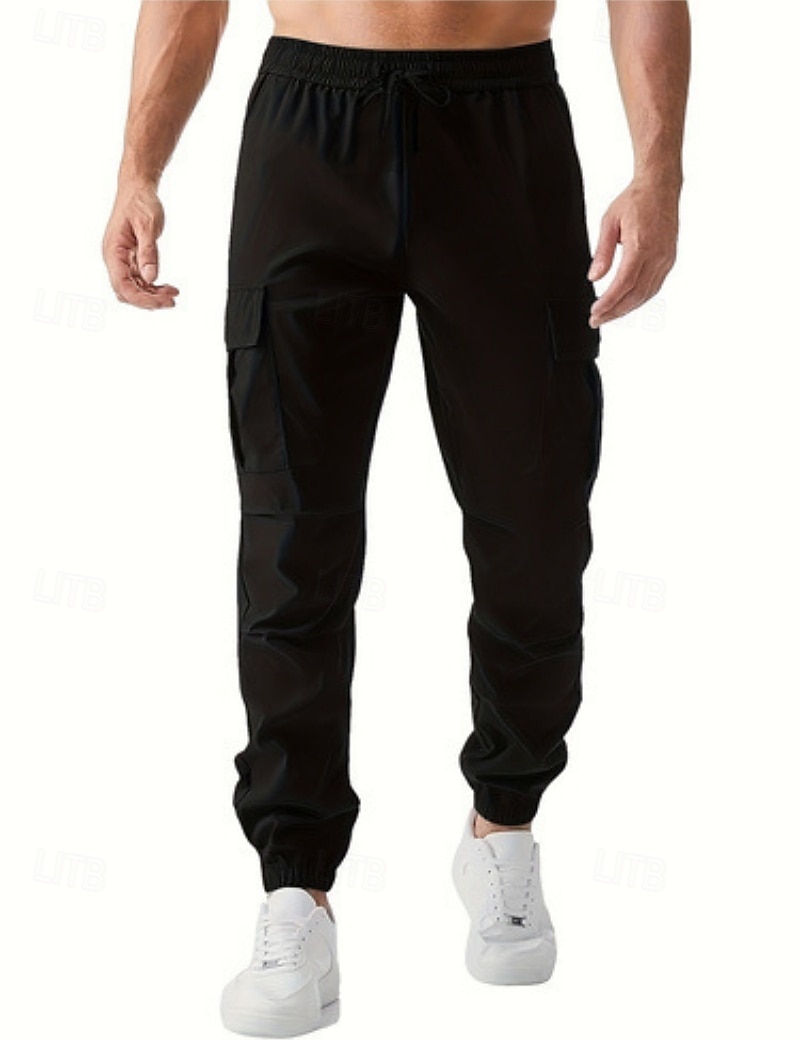 Homens Calças Cargo Corredores Calças Calças Táticas Calças de trabalho Com Cordão Bolso multi Bolso com aba Tecido A Prova de Vento Conforto Mimolet Diário Ao ar livre Feriado Roupa de rua à moda de 2026 por $22.99 –P2