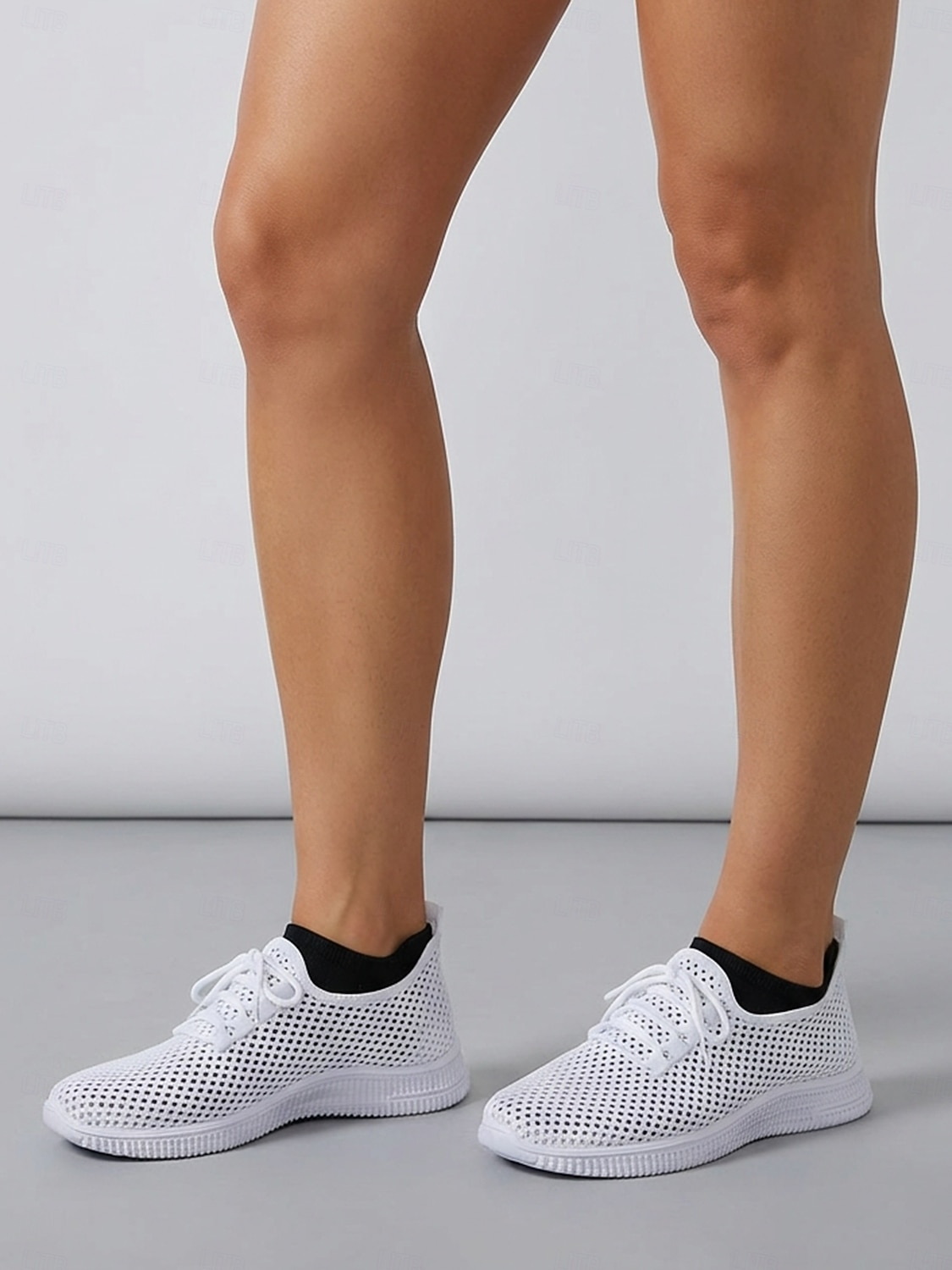 בגדי ריקוד נשים קזו'אל יומי בבית רצועות שטוח בוהן עגולה ספורטיבי יום יומי נוחות רשת לואפר ניאון צהוב שחור לבן 2026 - $26.99 –P2