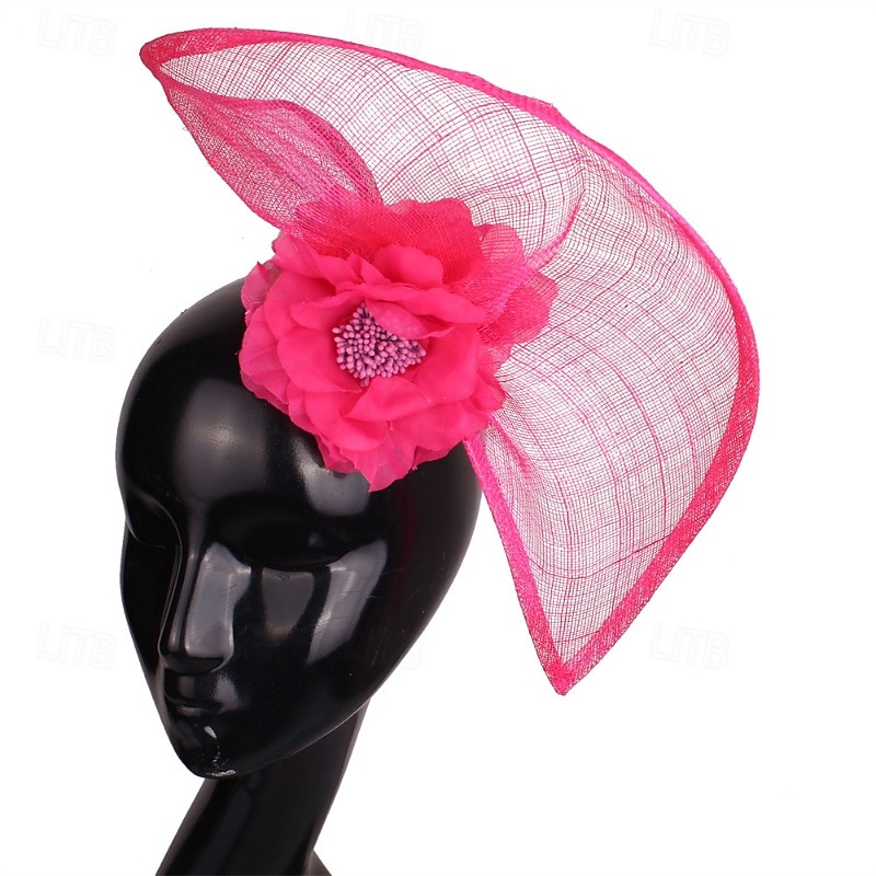 Fascinator Lino Matrimonio Compleanno Elegante Vintage Con Fiore Tulle Copricapo Copricapo del 2026 a $40.99 –P6
