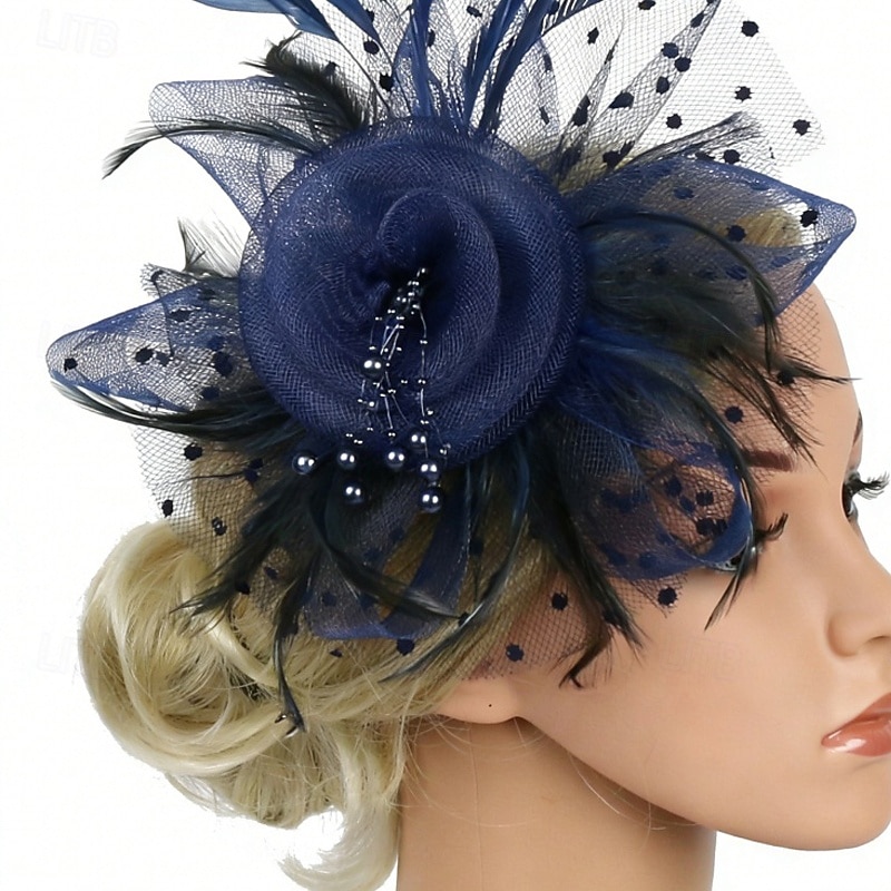 Fascinators Net Wedding Birthday Vintage Cute With Feather Tulle Headpiece Headwear 2026 - $17.49 –P4