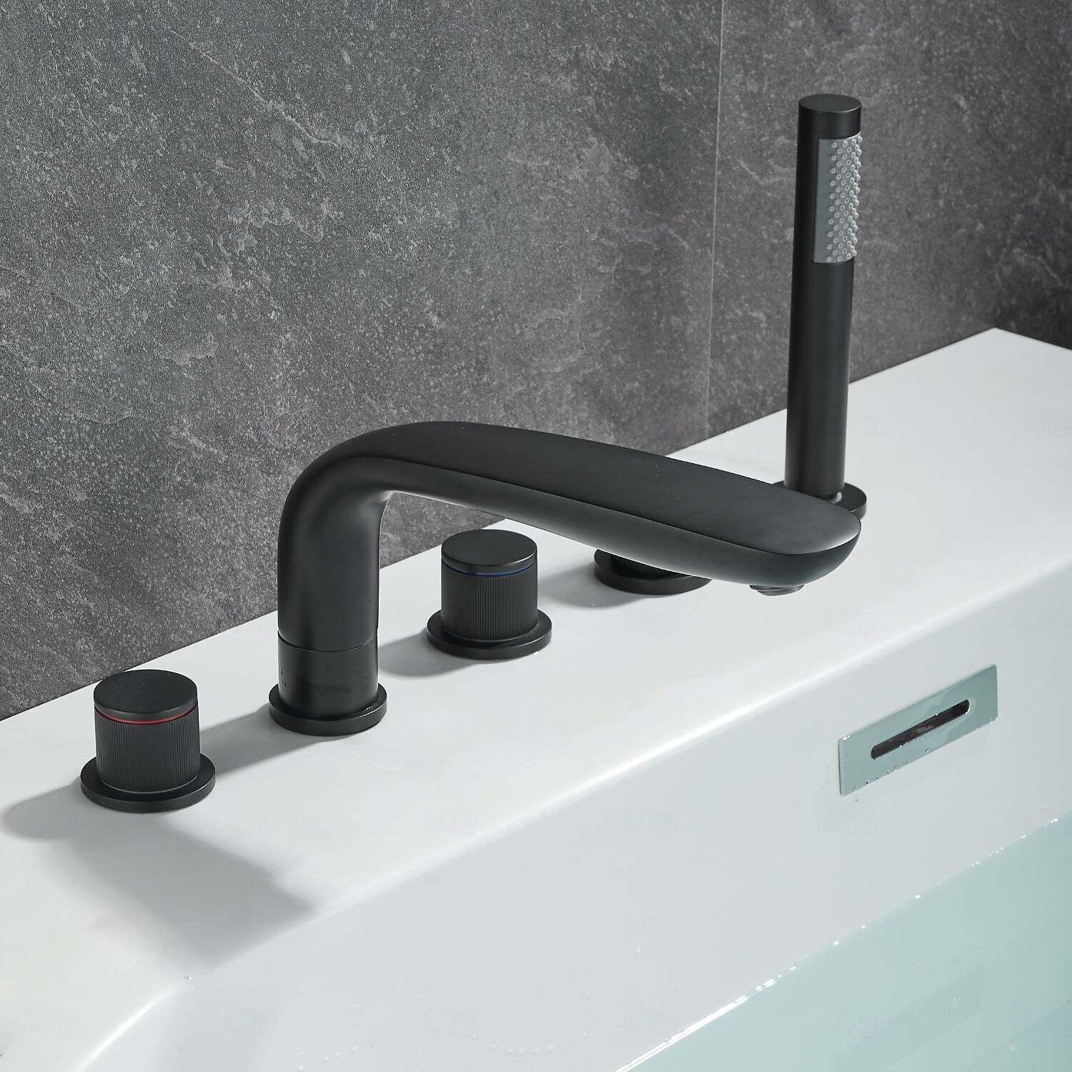 Badekarskran - Moderne Malte overflater Frittstående Messing Ventil Bath Shower Mixer Taps 2026 - ZAR R10076.92 –P2