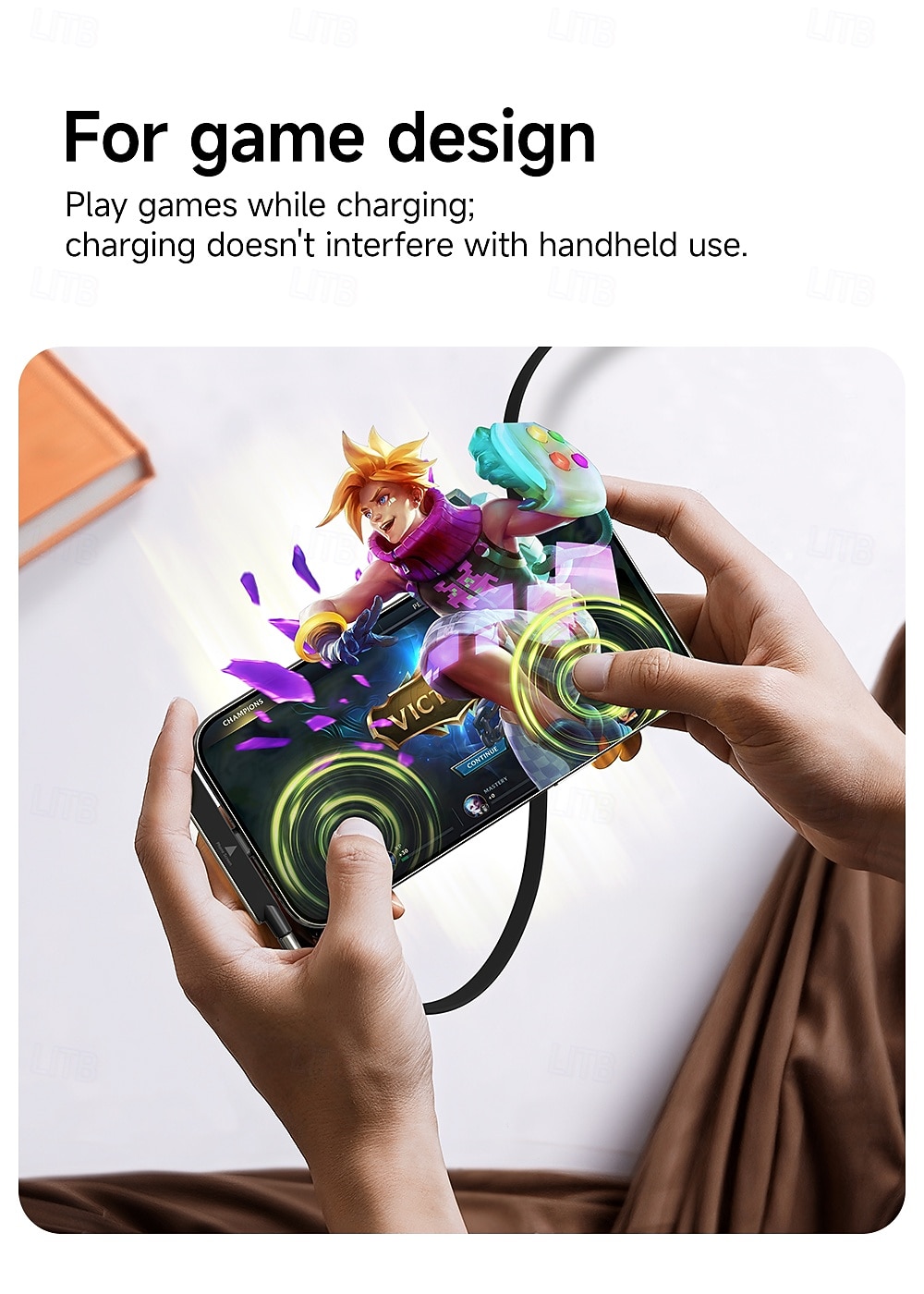 Καλώδιο φόρτισης υψηλής ισχύος 240w τύπου C με βάση στήριξης, σχεδιασμός 2 σε 1 για φόρτιση &Προβολή hands-free, γρήγορη μεταφορά 480mbps, υλικό υγρής σιλικόνης, κέλυφος από κράμα ψευδαργύρου, 2026 - $22.99 –P6