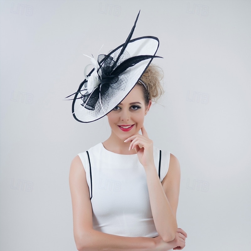 Palarioare Sinamay Nuntă Zi de Naștere Epocă Drăguţ Retro Cu Pene Diadema Articole Pentru Cap 2026 - $65.99 –P3