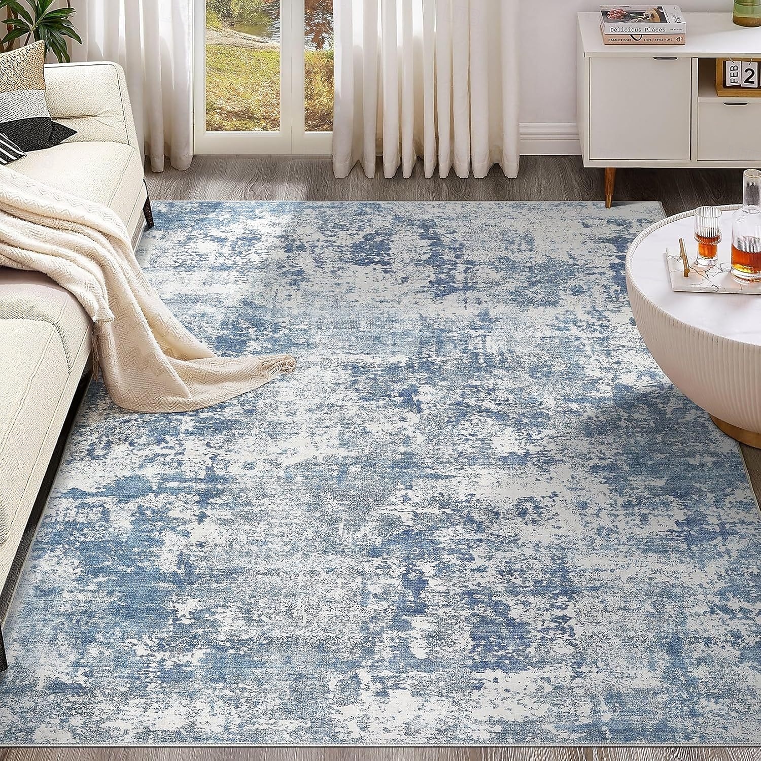 Nordic Abstract Faux Cashmere Rug Non-Slip Full Coverage Bedside Mat Durable and Machine Washable Carpet for Living Room and Bedroom 2026 - $25.99 –P2