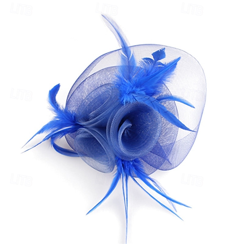 Fascinators Polyester Wedding Birthday Vintage Cute Retro With Feather Headpiece Headwear 2026 - $22.99 –P2