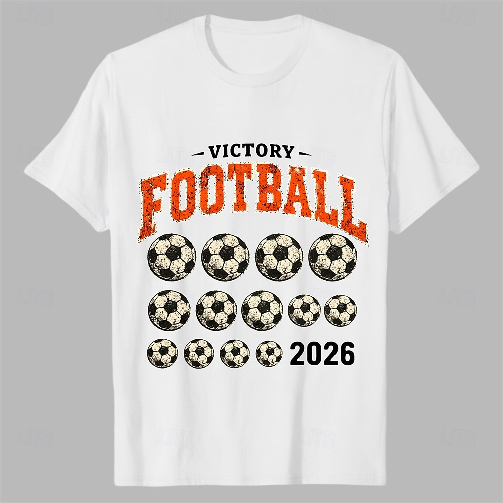 Partida Mundial de Futebol 2026 Roupa Japonesa/Curta Graphic Tee Vintage Futebol Americano Camiseta para Unisexo Adulto Impressão 3D  para Baile de Máscaras Diário Festa de 2026 por $18.99 –P2
