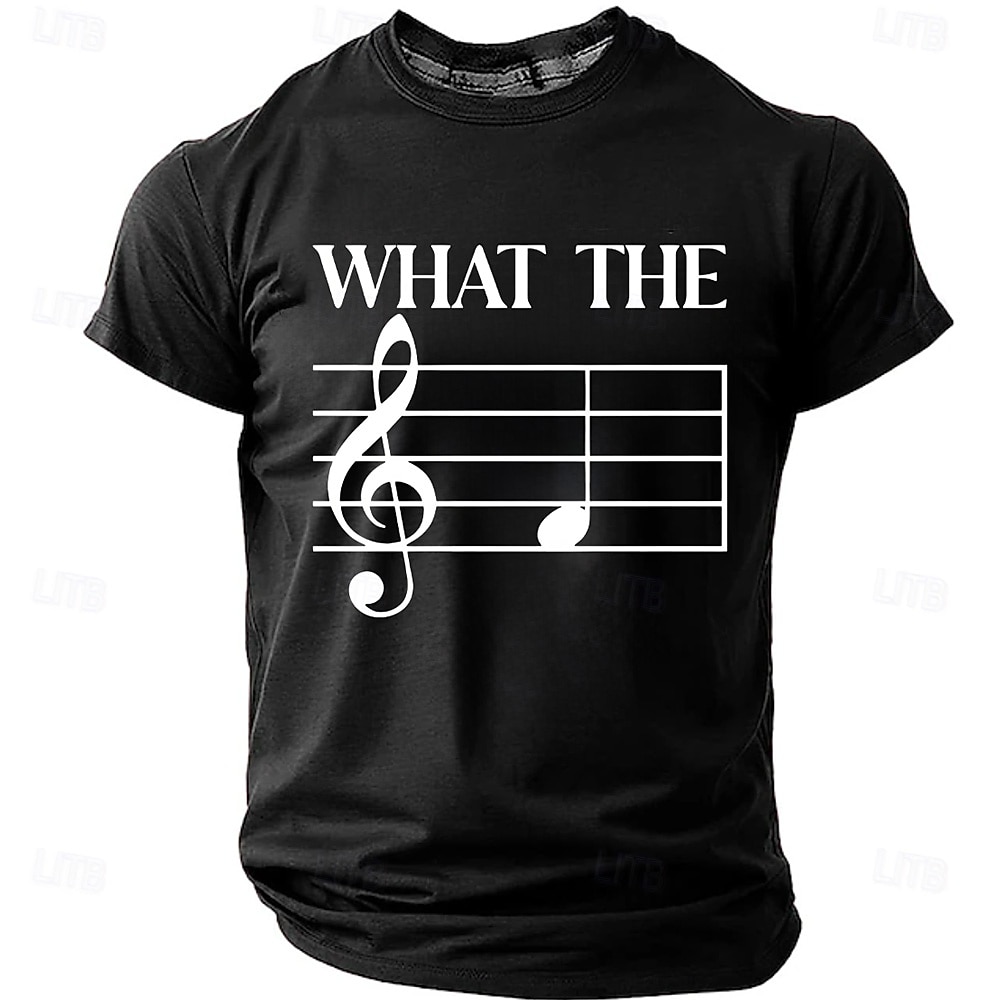 Heren T-shirt met muziekwoordspeling, vioolsleutel, humoristische, sarcastische en originele print, sportief, normale pasvorm, cadeau voor muzikanten, muziekleraar, casual, designer kleding, maten S, 2026 - $22.99 –P3