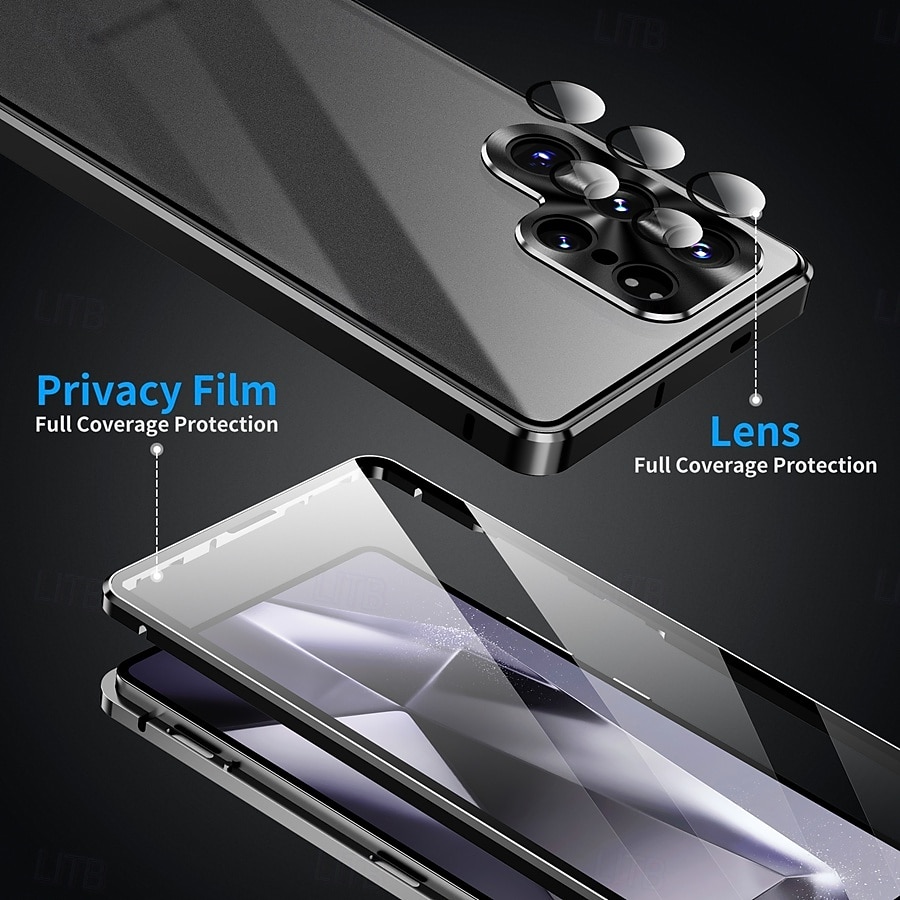 Phone Case For Samsung Galaxy S26 S26 Plus S26 Ultra Novelty Magnetic Adsorption Slim Case Detachable with Screen Protector Anti peep Metal ABS+PC 2026 - $30.99 –P4