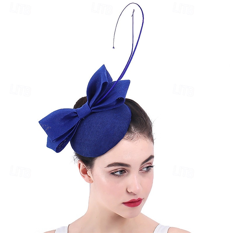 Fascinator Lino Matrimonio Elegante Vintage Carino Con Fiocco Copricapo Copricapo del 2026 a $34.99 –P2