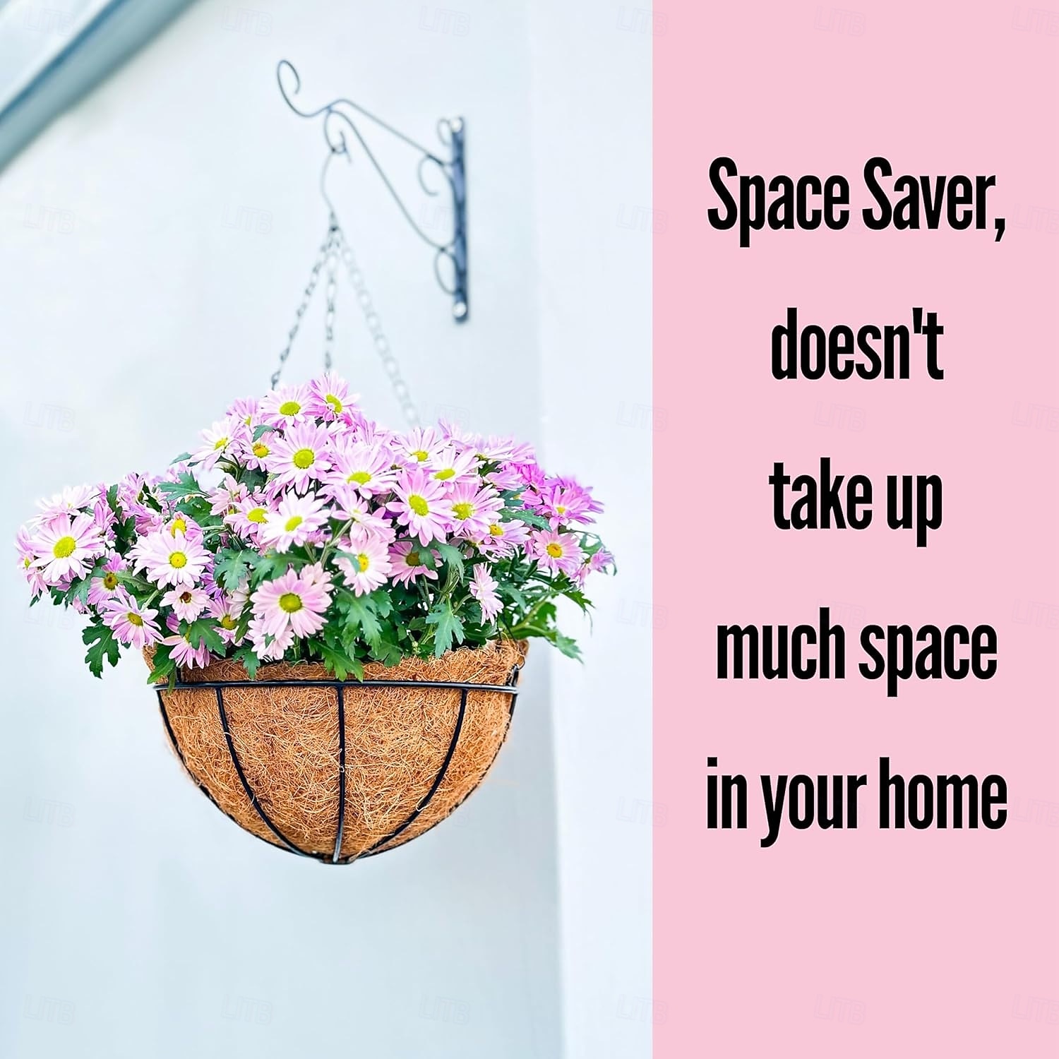 Jardinières suspendues pour plantes d'extérieur (lot de 2, 30 cm), paniers suspendus avec doublure en fibre de coco, supports de plantes ronds en fil de fer, crochets et chaînes pour terrasse, porche, de 2026 ? $25.99 –P3