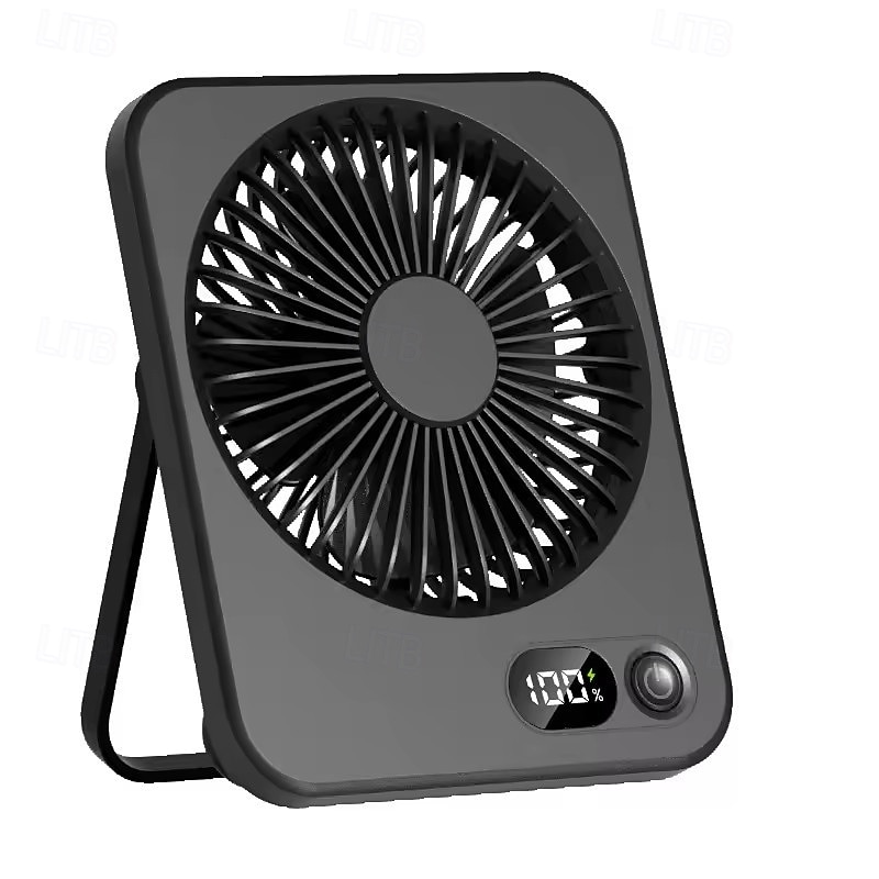Portable Desk Fan with LED Battery Display, Rechargeable Table Fan, 180° Foldable Wall Hanging Personal Fan, Ultra-Thin Quiet USB Powered Fan for Office, Travel, Bedroom, Kitchen 2026 - $10.99 –P7