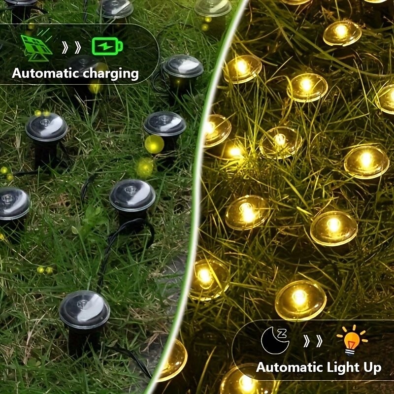 Solar-Powered Led Path Garden Lights  Purple Fairy Lights 30LED IP44 Waterproof  And Durable Recessed Outdoor Garden Lights Suitable For Decorative Lighting Of Walkways Lawns, Camping Parties 2026 - $34.99 –P24
