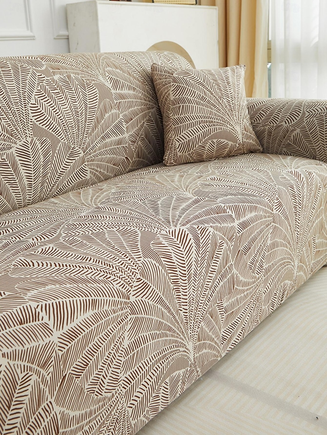 Capa de sofá com estampa geométrica, em microfibra elástica, protetora para móveis, ideal para sala de estar e decoração de casa. de 2026 por $36.99 –P4
