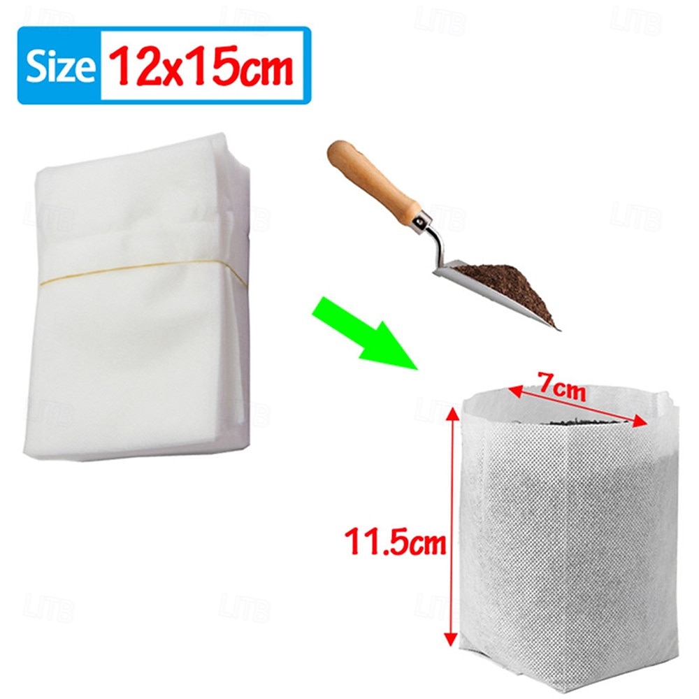 100Pcs Biodegradable Nonwoven Fabric Nursery Plant Grow Bags Seedling Growing Planter Planting Pots Garden Eco-Friendly Ventilate Bag 2026 - $10.49 –P9
