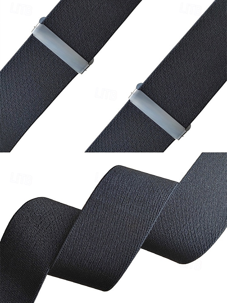 Elastiske justerbare seler i polyester for menn i flere farger for bryllupsfester, kontorpendling, forretningsantrekk og formell bruk 2026 - $14.99 –P6