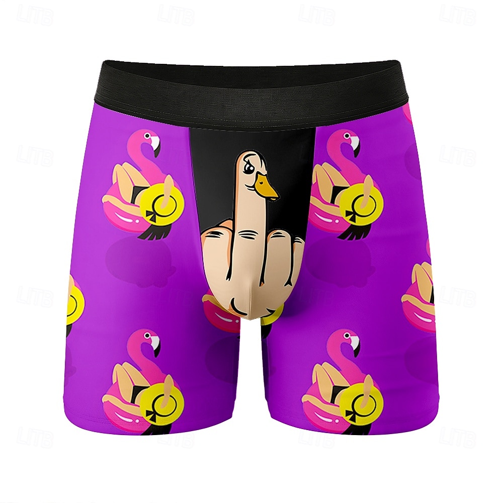 Homme Animal Dessin animé Flamant rose Boxers extensibles Caleçons de Bain Shorts de bain boxeur Drôle Occasionnel Maison Vacances à la Plage Ceinture Élastique Évacuation de l'humidit de 2026 ? $16.99 –P3