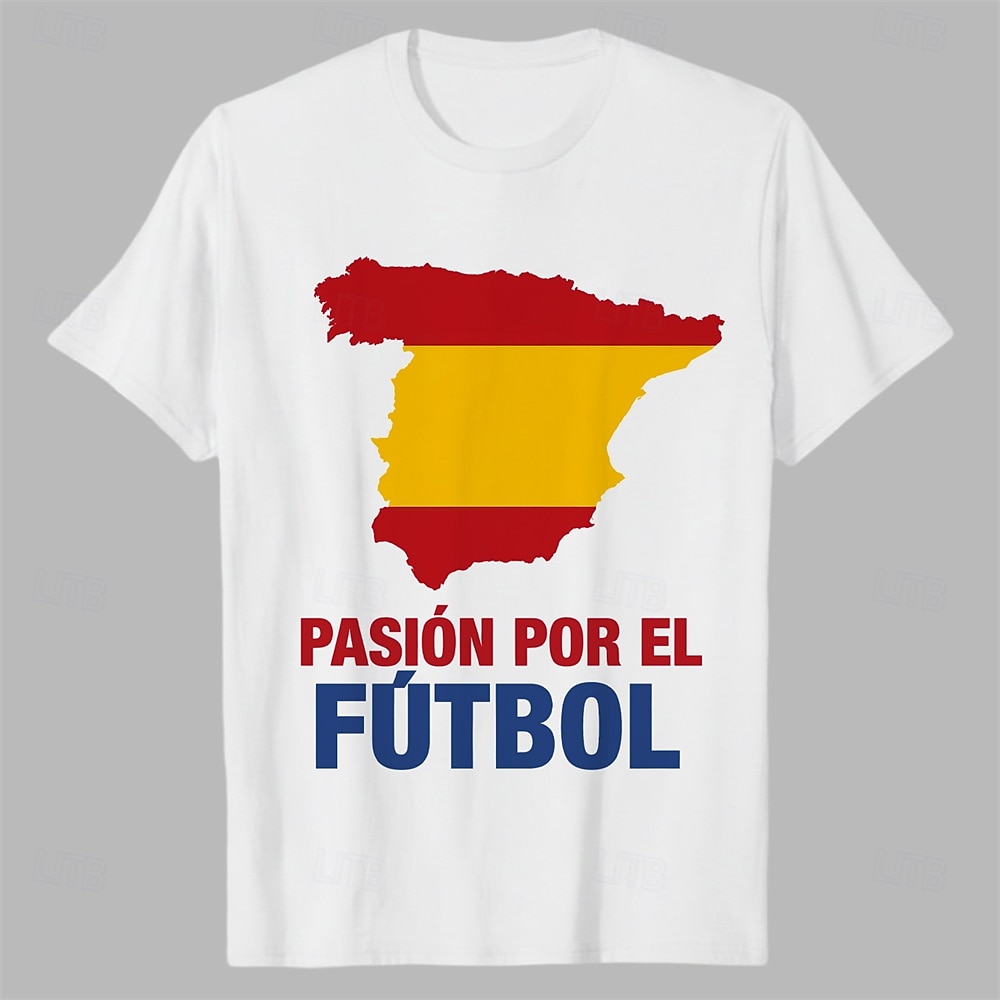 משחק כדורגל עולמי 2026 תלבושות לבוש ספורט טי גרפי כדורגל אוהד כדורגל ספרדי פטריוטי חולצת טי ל יוניסקס מבוגרים הדפסת תלת מימד עבור לבוש יומיומי 2026 - $18.99 –P2