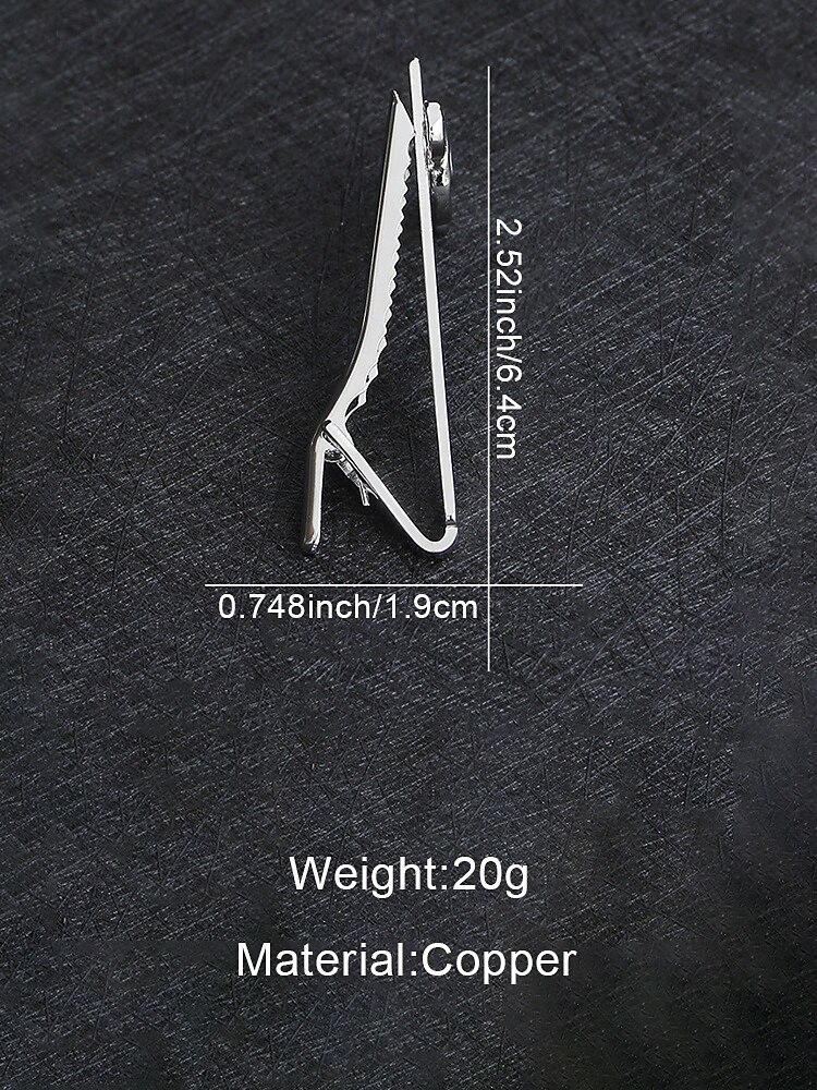 Stropdasclip van legering in de vorm van een muzieknoot, een elegant formeel accessoire voor bruiloften, feesten en zakelijke gelegenheden, stijlvol zilverkleurig ontwerp voor mannen 2026 - $7.99 –P7