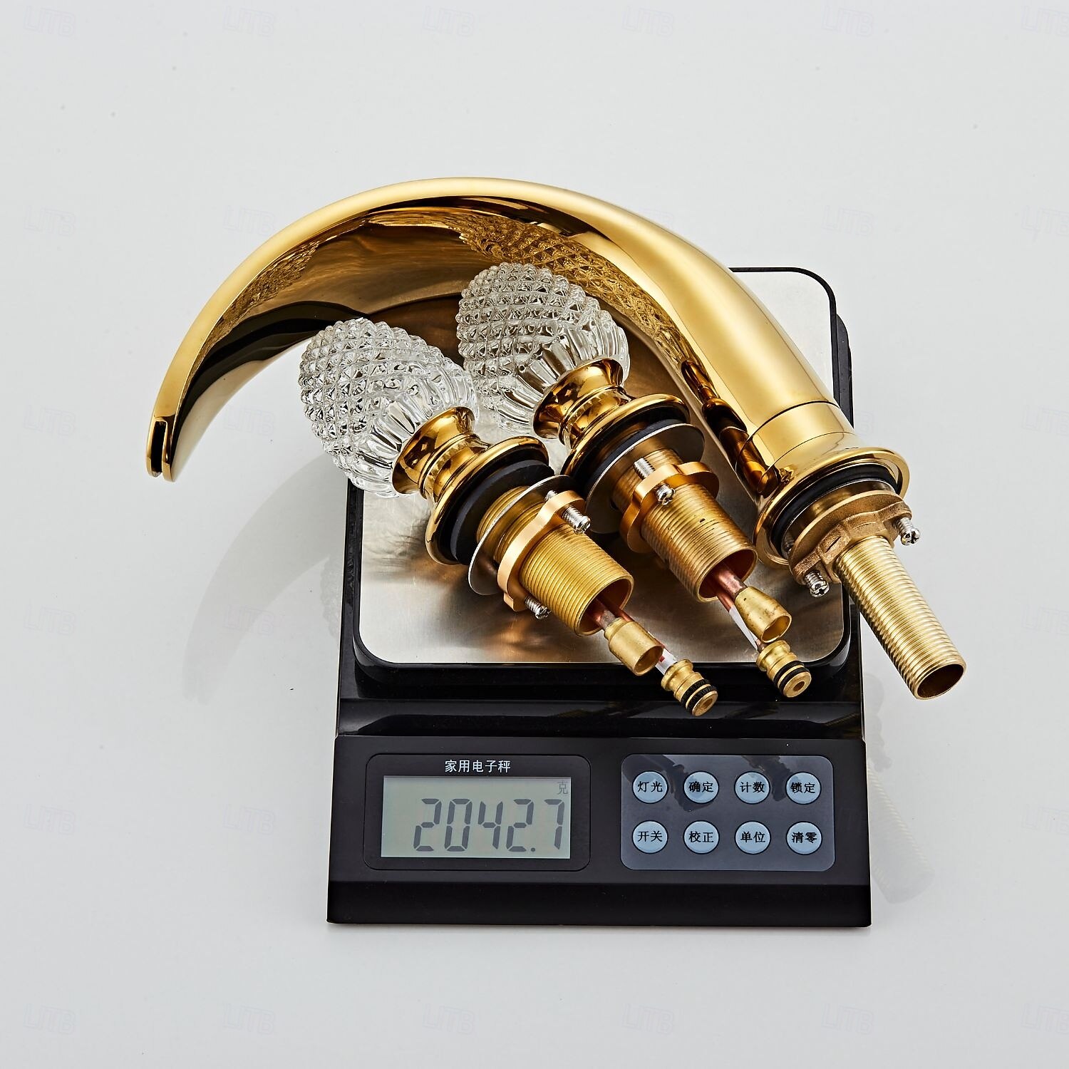 Gold Bathroom Faucet 360° Three Holes Widespread Crystal Handle Bathroom Sink Faucets Retro Vintage Lavatory Vanity Faucet 2026 - $292.19 –P4
