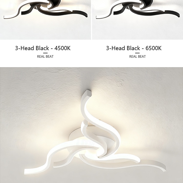 Modern LED Ceiling Light Fixture,56W 3360 Lumen ,Flush Mount Ceiling Chandelier, Ceiling Lamp for Kitchen Bedroom Study Living Room Office Dining Room,Dimming Remote Control 2026 - $105.99 –P12