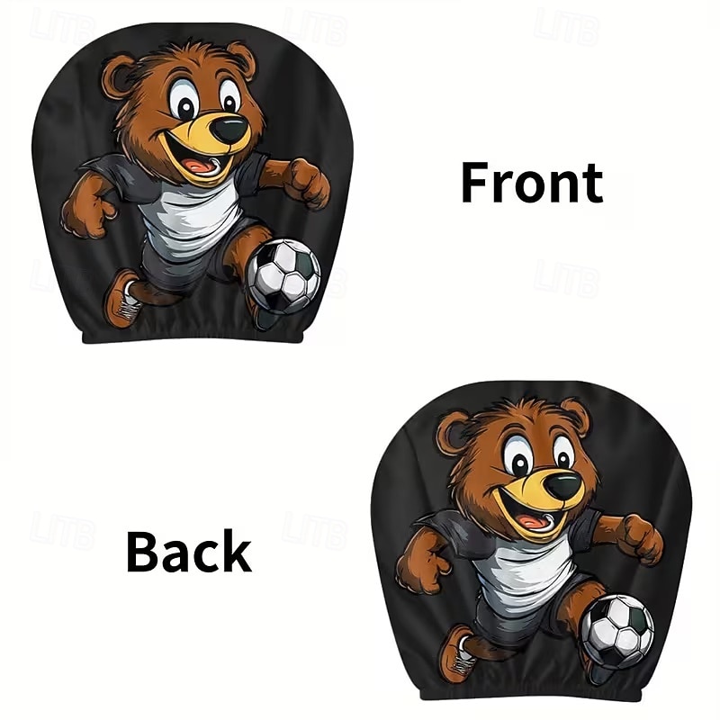 2 db rajzfilmfigura, focimeccs mintás fejtámla huzat autóba, belső dekoráció, rugalmas kialakítás, univerzális illeszkedés, alkalmas napi ingázásra és családi kirándulásokra, tökéletes szórakoztató 2026 - $8.99 –P17