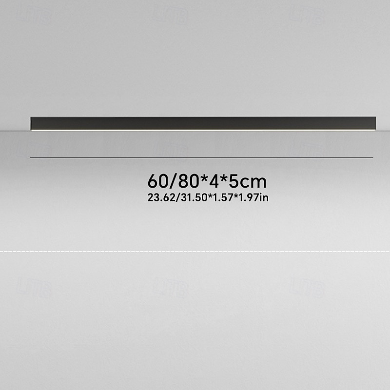 plafoniera a led dimmerabile 60cm 80cm line design plafoniere in metallo acrilico per soggiorno ufficio 110-240v del 2026 a $110.99 –P9