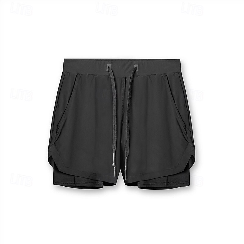 Ανδρικά Pantaloni Scurți de Alergat Αθλητικά σορτς Σορτς γυμναστικής Τσέπη 2 σε 1 Με επένδυση συμπίεσης Κοντά Παντελονάκια Causal Καθημερινά ΕΞΩΤΕΡΙΚΟΥ ΧΩΡΟΥ Καλοκαίρι Άνοιξη 2026 - $18.99 –P9